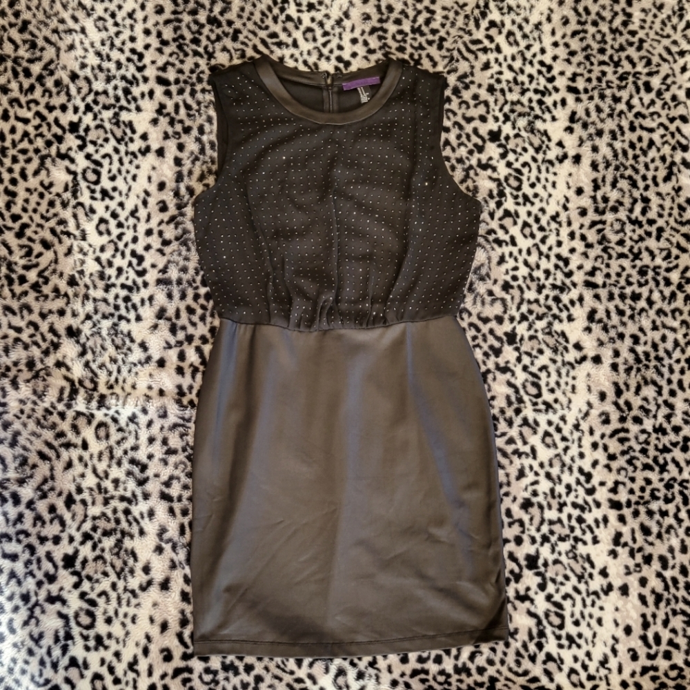 🌻 Forever 21 Black Faux Leather Mini Dress